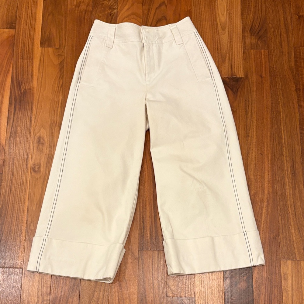 Derek Lam Cream Cropped Pants